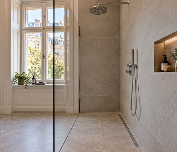 Bodengleiche Dusche, Altbau: Detailfoto 3